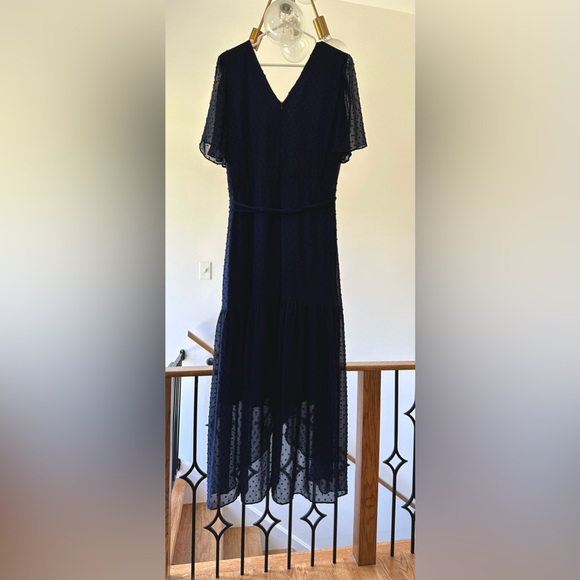 Tie-Belted Chiffon High-Low Maxi Dress - Picture 2 of 7